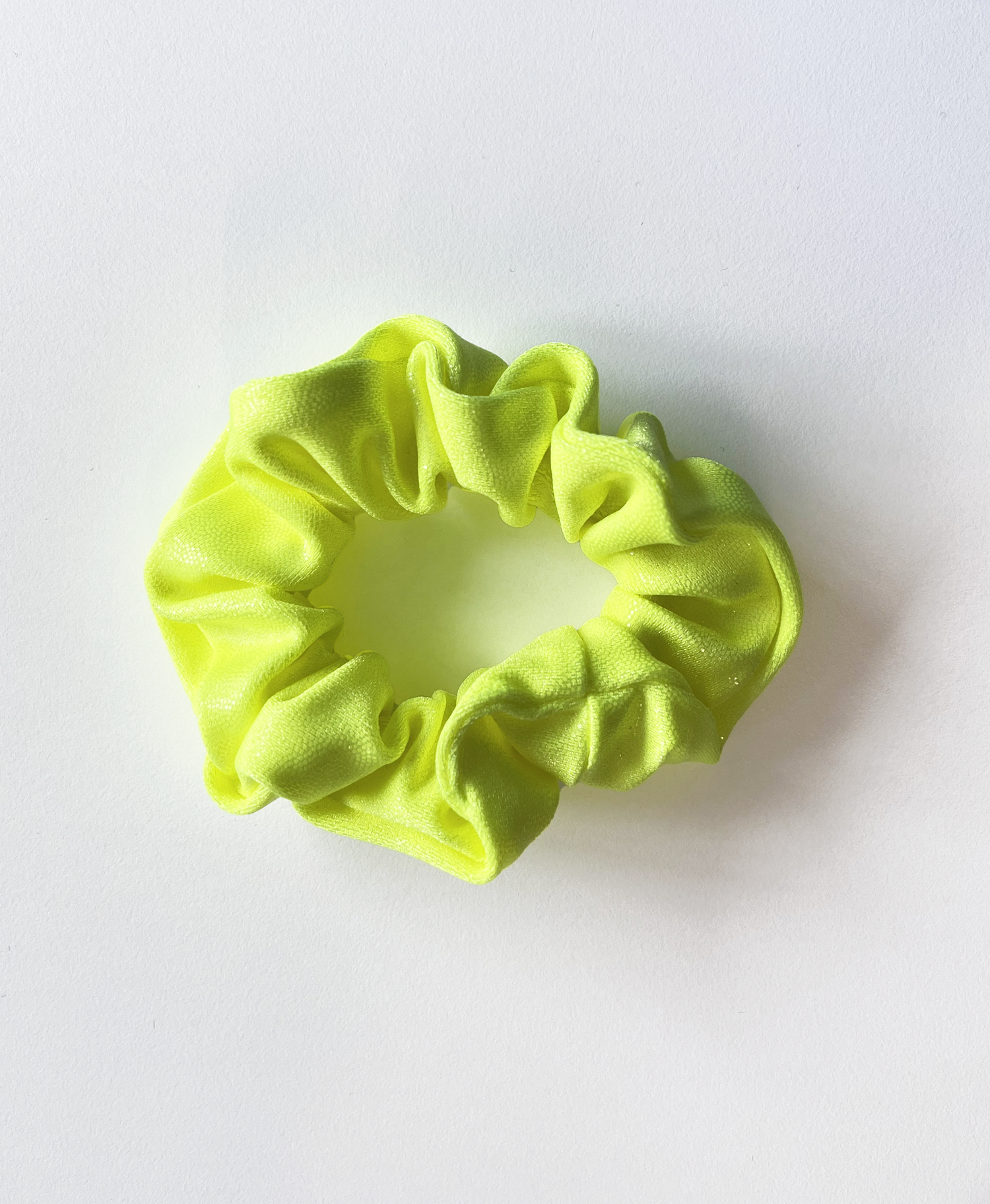 Neon yellow scrunchie